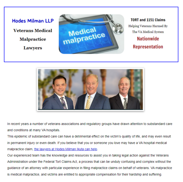 veterans medical malpractice lawyers