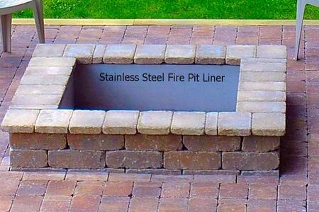 Square Fire Pit Liner