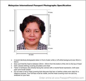 Malaysian passport photo sample