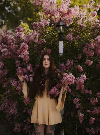Image result for lilac tree and woman near