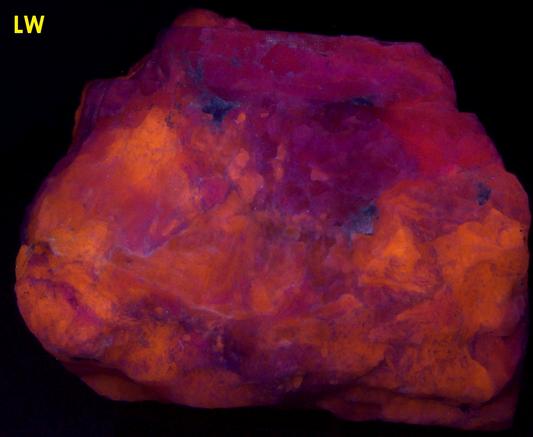 fluorescent TREMOLITE and CLINO-SUENOITE / ANTHOPHYLLITE - Balmat, Balmat–Edwards Zinc District, St. Lawrence County, New York, USA