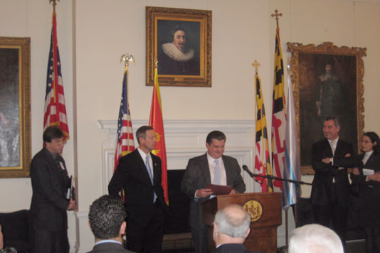 Maryland Tax Attorney being Honored by Maryland's Governor and Prime Minister of Montenegro