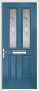 2 Panel 2 Square Composite Door sandblast glass