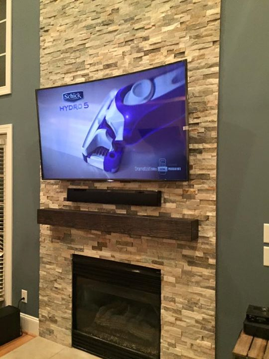 Fireplace tv mount with soundbar cheap