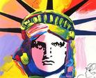 Peter Max Liberty with Drawing