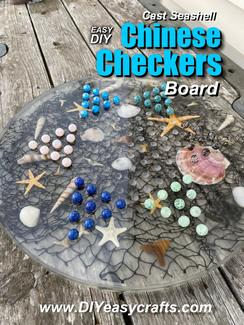 How to make cast resin seashell theme Chinese Checkers board from www.DIYeasycrafts.com