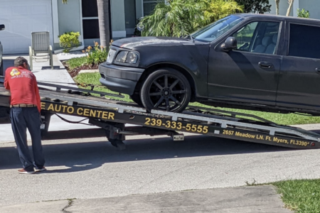 Gray Ford Explorer being sold as a junk car. Another happy customer!
