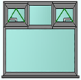 Style 70 anthracite grey window