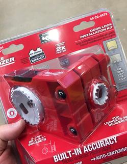 How to install bolt locks with the Milwaukee Door Lock installation kit. www.DIYeasycrafts.com