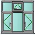 Style 64 anthracite grey window