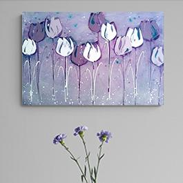 tulips, floral painting, acrylic painting, flowers