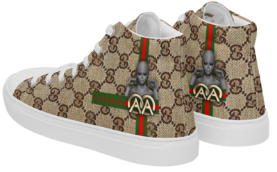 ITALIEN UFO Men's Designer high top canvas shoes