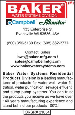 Baker Water Systems, Campbell, Water Well Products, Monitor