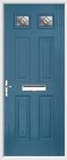 4 Panel 2 Square Composite Door fusion glass