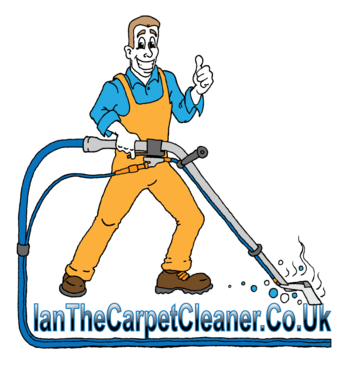 cartoon logo carpet cleaner guy