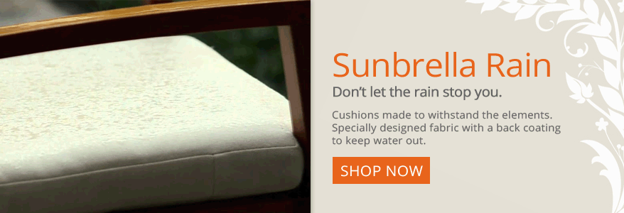 Sunbrella Rain Cushions made to fit any furniture
