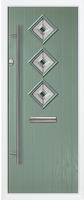 3 diamond composite door in chartwell green