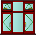 Style 75 rosewood window