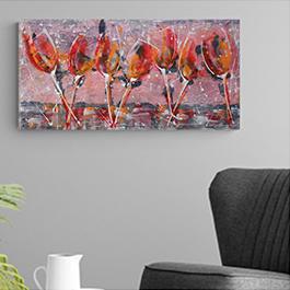 acrylic painting, wine glasses, wine painting, painting of wine