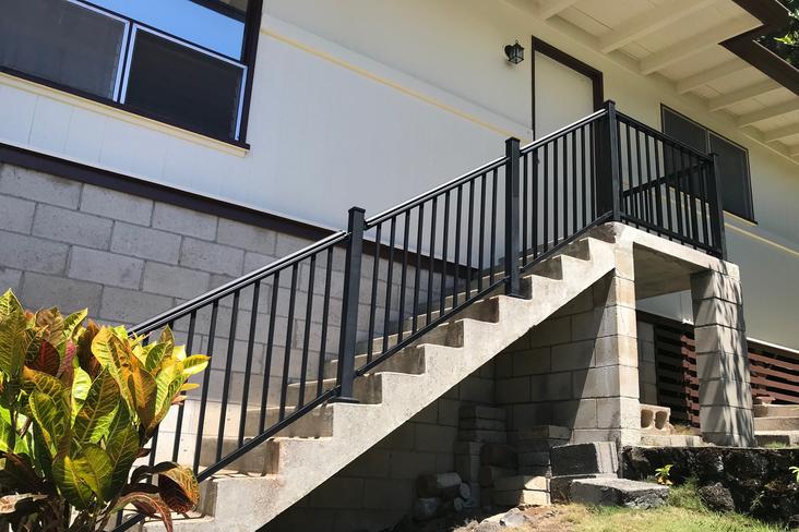 aluminum railing Hawaii, oahu view, hawaii rainbow,aluminum railing Honolulu, railing Honolulu, deck Hawaii, decks Hawaii, Oahu aluminum railings, Oahu decks, decks, aluminum railings, railings, Oahu, Island railing, island railing and gates, island gates