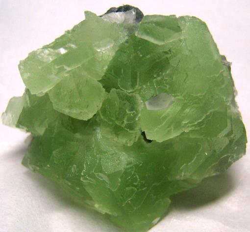 green Fluorescent FLUORITE, CALCITE poker chips, Xianghualing Mine (Hsianghualing Mine), Xianghualing Sn-polymetallic ore field, Linwu County, Chenzhou Prefecture, Hunan Province, China - ex Parker Minerals