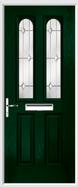 2 Panel 2 Arch Composite Door regal opal glass