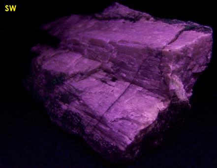 fluorescent AGRELLITE, pink EUDIALYTE - Kipawa alkaline complex, Les Lacs-du-Temiscamingue, Temiscamingue RCM, Abitibi-Temiscamingue, Quebec, Canada