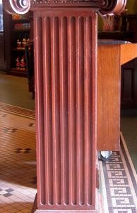 Custom Square wood fluted column