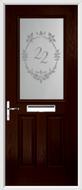 2 Panel 1 Square Composite Door sandblast glass