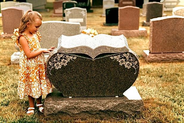 Angel Girl Grave Marker Granite Engraved Infant-Child Headstone