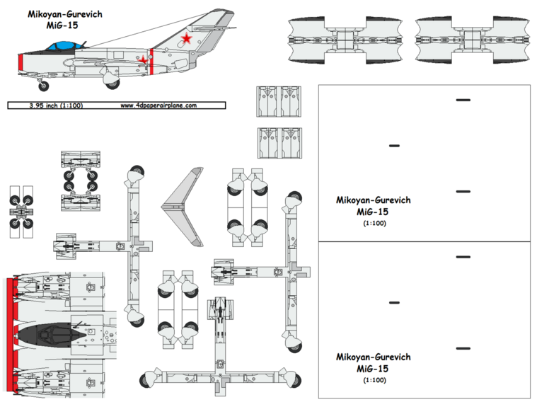 4D model template of Mikoyan-Gurevich MiG-15