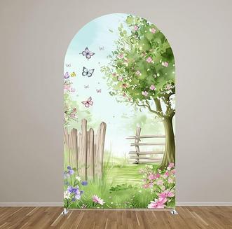 ENCHANTED GARDEN BUTTERFLY BACKDROP ARCH FOR RENT
