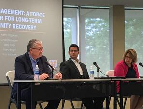 Marty serving on a panel discussion at the Joplin Disaster Recovery Summit in May 2016