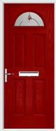 4 Panel 1 Arch Composite Door fusion art glass