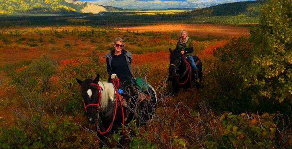 Trail riding in Alaska
