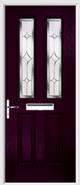 2 Panel 2 Square Composite Door regal sapphire glass