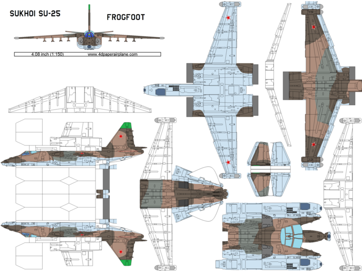 4D paper airplane Model Kit, Paper Airplane Template