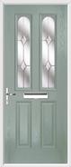 2 Panel 2 Arch Composite Door jewel glass