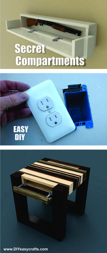Easy DIY Secret Hidden Compartments. www.DIYeasycrafts.com