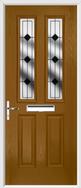 2 Panel 2 Square Composite Door resin lead glass