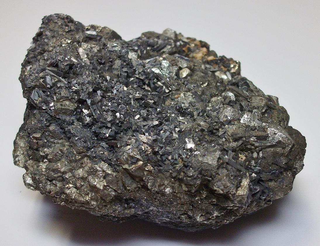Pyrite & Arsenopyrite crystals - Noche Buena Mine, Zacatecas, Mexico