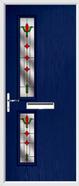 2 Square Composite Door fleur-de-lys glass