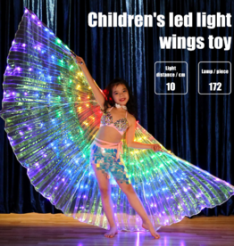 Children's Luminous Angel Butterfly Wings LED Luminescent Colour Cloak Children Dancers Stage Performance Belly Dancing Carnival Party Photo Prop