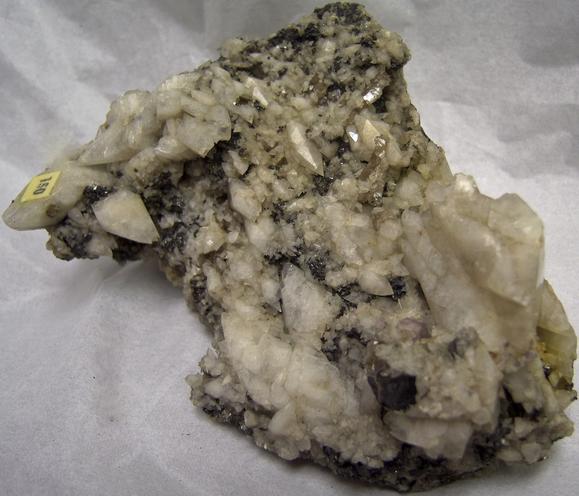 fluorescent CALCITE, Ruby Jack SPHALERITE, QUARTZ, GALENA - Joplin Field, Tri-State District, Jasper County, Missouri, USA - ex John Kohnowich, ex Robert Batić