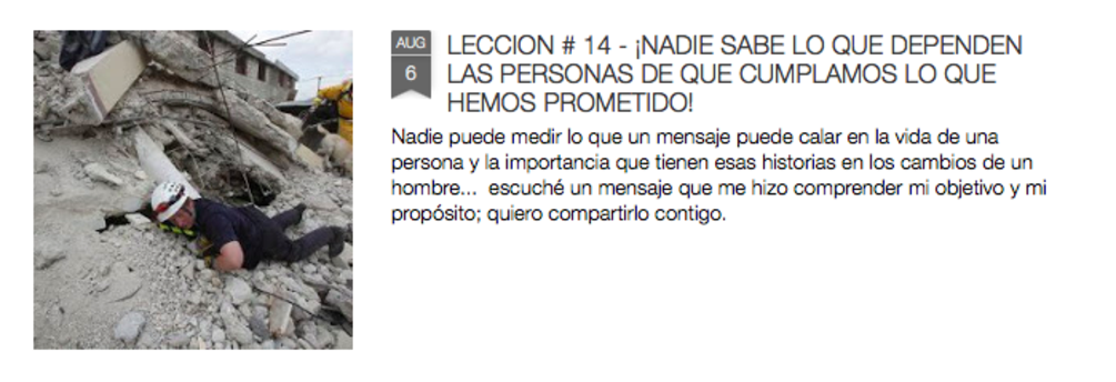 NADIE SABE LO QUE DEPENDEN LAS PERSONAS DE QUE CUMPLAMOS LO QUE HEMOS PROMETIDO