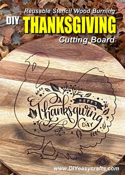 Easy Personalized Wood Burned Cutting Board for Thanksgiving