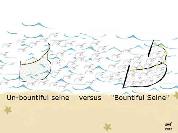 drawing of seine nets comparison