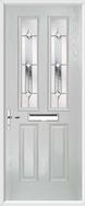 2 Panel 2 Square Composite Door regal diamond glass