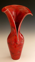 Flaming Red Dancing Vase