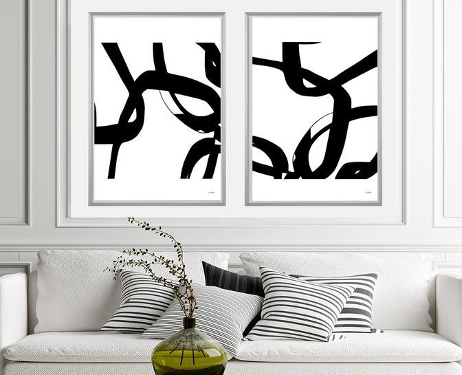 Black and White Abstract Art, #abstract art, #Dubois Art, #black and white art